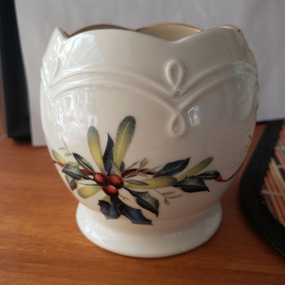 Lenox Votive Candle Holder - Holiday print